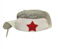 Ушанка НП (бело-серый)