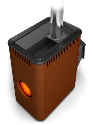 Печь для бани ПБ Аврора Inox ДА Иллюминатор терракота