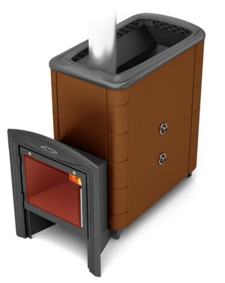 Печь для бани ПБ Тунгуска XXL 2013 Inox Витра ТО терракота