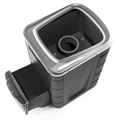 Печь для бани ПБ Каронада Мини Heavy Metal ДН антрацит