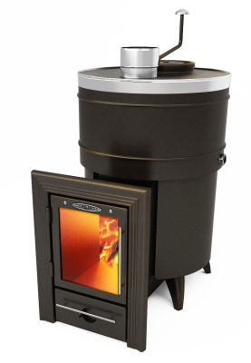 Печь для бани ПБ Скоропарка 2012 Inox Люмина черная бронза