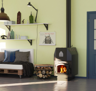 Печь в интерьере