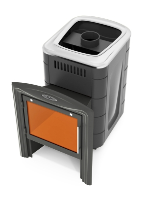 Печь для бани ПБ Компакт 2017 Inox Витра антрацит