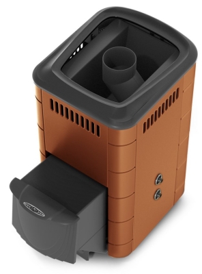 Печь для бани ПБ Тунгуска 2017 Carbon ДА ТО терракота