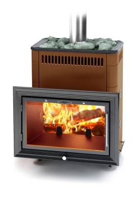 Печь для бани ПБ Витрувия II Inox БСЭ ТО терракота