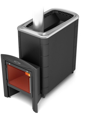 Печь для бани ПБ Тунгуска XXL 2013 Inox Витра антрацит