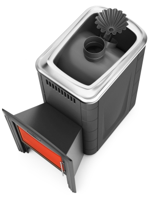 Печь для бани ПБ Ангара 2012 Inox Витра ЗК антрацит