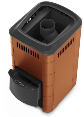 Печь для бани ПБ Тунгуска 2017 Carbon ДА КТК терракота